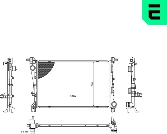 ERA 673091 Radiator motorkjøling
