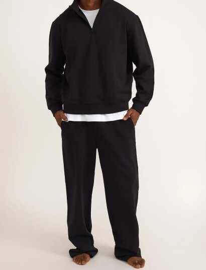 Organic Basics Weekend Straight Leg Joggers Black M