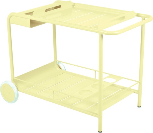 Fermob   Luxembourg Side Bar /trolley   Frosted Lemon   Utendørs Småbord Og Sidebord   Frédéric Sofia   Gul   Metall