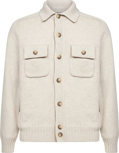 D4.0 Herre Strikkevarer Beige L,