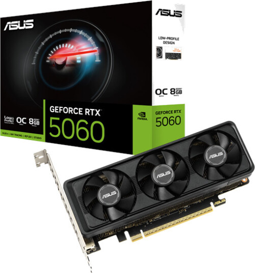 Asus - Oc Edition - Grafikkort - Geforce Rtx 5060 - 8 Gb Gddr7 - Pci Express 5.0 Lav Profil - 2 X Hdmi, Displayport - Multifarge