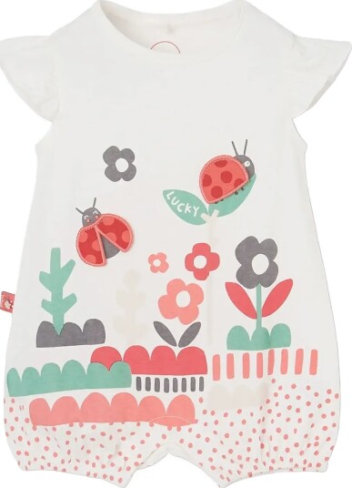 Boboli Knit Play Suit For Baby Girl  Bci   Cream   86