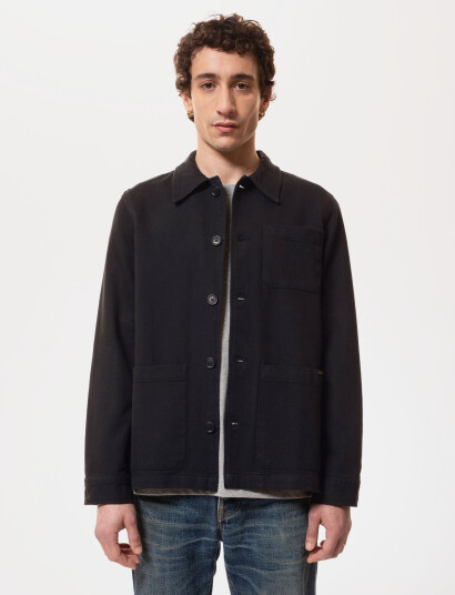 Nudie Jeans Barney Worker Jacket Olive - Black - L Nudie Jeans Barney Worker Jacket Olive - Black - L