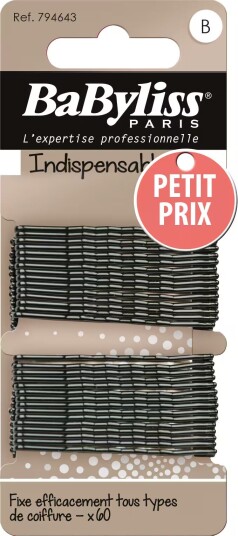 BaByliss Paris sett med 60 hårnåler (sort) BaByliss Paris sett med 60 hårnåler (sort)