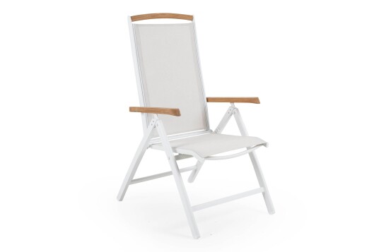 Brafab Andy posisjonsstol Hvit/offwhite Teak armlen Hvit Brafab Andy posisjonsstol Hvit/offwhite Teak armlen Hvit