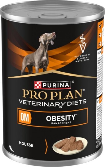 Purina Pro Plan Veterinary Diets Våtfôr Veterinary Diets Canine Mousse Om Obesity Sparepakke 24 X 400 G