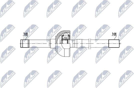 NTY NPW NS 156 Drivaksel