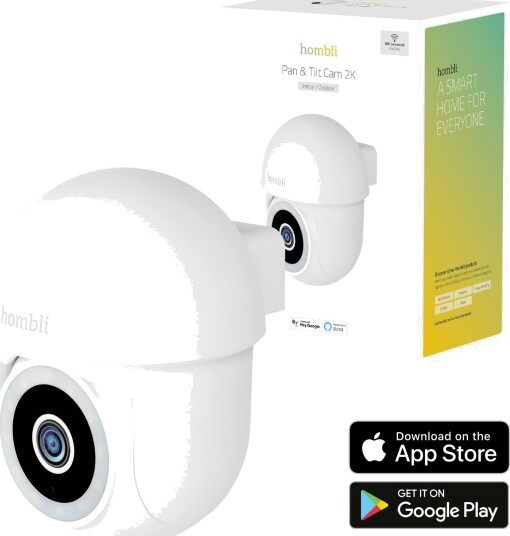 Hombli - Smart Pan & Tilt Cam (indoor/outdoor), White Hombli - Smart Pan & Tilt Cam (indoor/outdoor), White