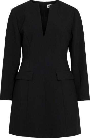 ROUGE EDIT Rourae L/S V Neck Short Dress/Ev/Pf   Black   34