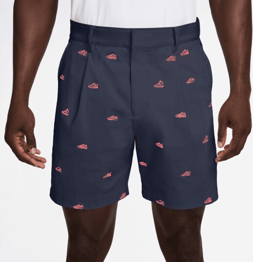 Nike M Par 5 Short Above Knee EMB Golfshorts herre College Navy Black Hot Lava 36