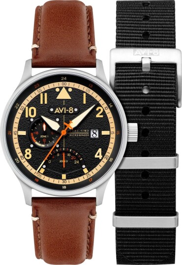 AVI 8 Hawker Hurricane AV 4101 0B Herre 44 mm Analog Kvarts urverk Mineralglas AVI 8 Hawker Hurricane AV 4101 0B Herre 44 mm Analog Kvarts urverk Mineralglas