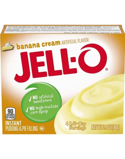 Jell O Instant Banana Cream Pudding   96 g USA Import