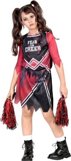 Zombie Cheerleader Barn Kostyme - 8-10 år