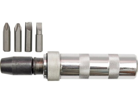 Toya TOY 65120 Vorel Slagskrutrekker I Metall Med Utskiftbare Spisser 4 Stk