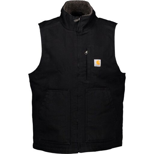 Carhartt Men's Washed Duck Lined Mock Neck Vest M Black Carhartt Men's Washed Duck Lined Mock Neck Vest M Black
