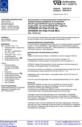 Uponor 50x32mm PPSU Trykkkobling for Bruksvann og Radiatorsystemer