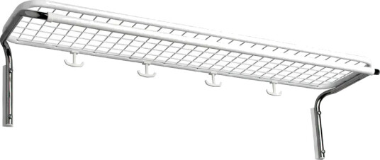 Essem Design Classic Hatthylle enkel 100 cm Hvit Krom