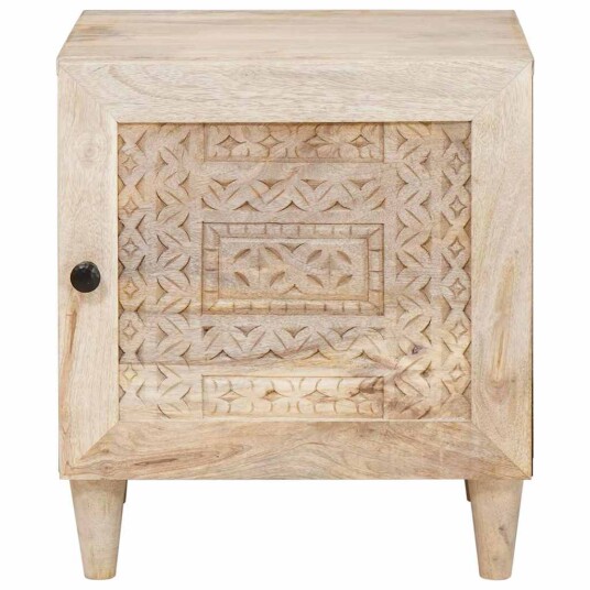  Nattbord Beige 40 x 33 x 46 cm heltre mango
