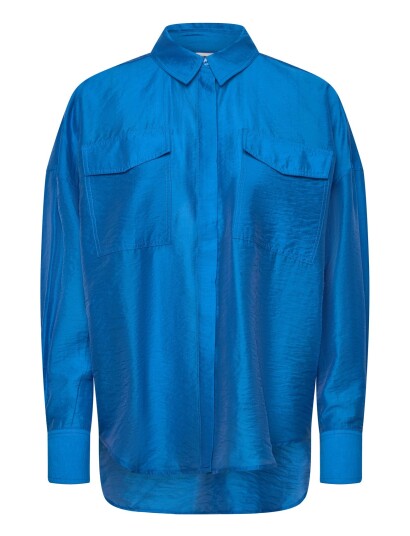 ROUGE EDIT Roualinine L/S Ovesized Shirt Blue 42 ROUGE EDIT Roualinine L/S Ovesized Shirt Blue 42