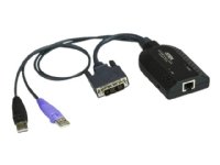 ATEN KVM Tastatur Video Musekabel RJ-45 til USB DVI-D Svart