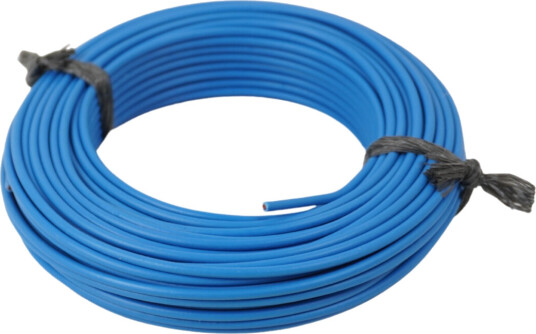 Blå 1x2,5mm² enleder strømkabel 20 meter ledning i plastpose Blå 1x2,5mm² enleder strømkabel 20 meter ledning i plastpose