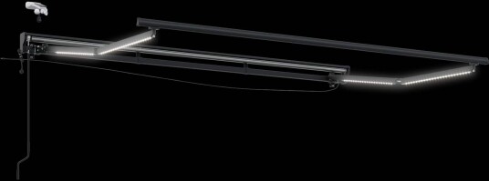 Elektrisk markisedukke med LED Antrasitt 3,5 x 2,5 m Aluminium