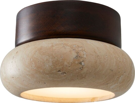 Eryvin vegglampe 15 cm rund - Valnøtt Beige