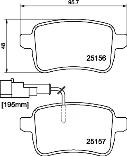 Bremseklosser HELLA 8DB 355 015-541