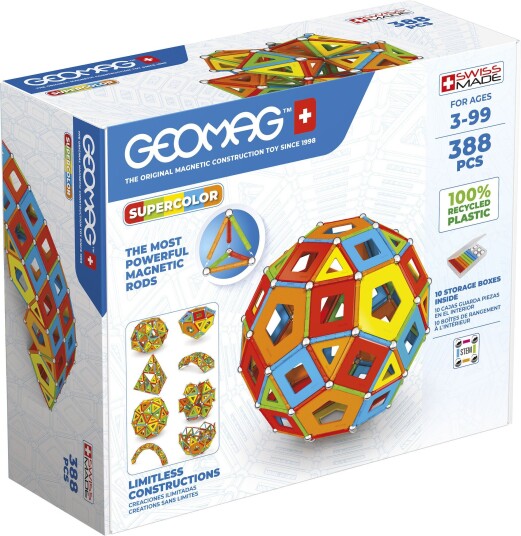 Geomag Supercolor Panels Masterbox Byggesett 388 Deler Geomag Supercolor Panels Masterbox Byggesett 388 Deler