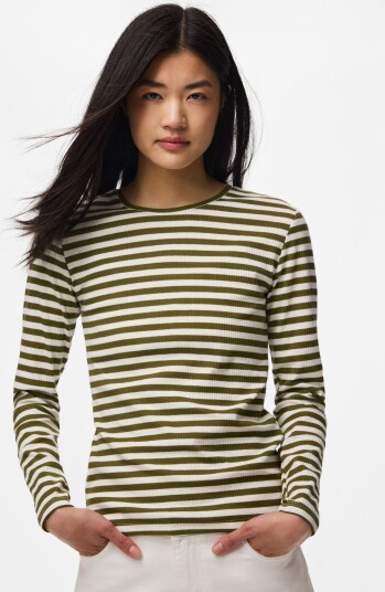 Pieces Pcruka Ls Top Jrs Noos Bc Khaki green S