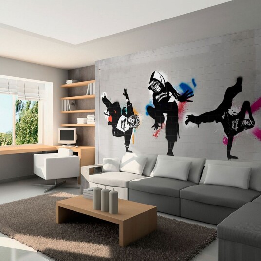 Fototapet Monkey Dance Street Art 350x270 - Artgeist sp. z o. o.