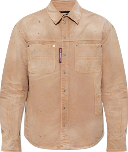 Dsquared2 Herre Skjorter Beige XL, Dsquared2 Herre Skjorter Beige XL,