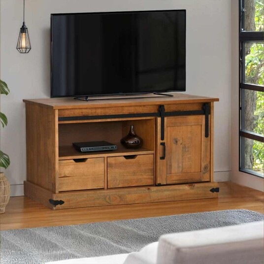 TV skap HALDEN med skyvedør 110x40x60 cm heltre