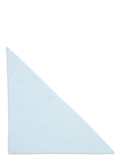 SUI AVA Floral Broderie Bandana Scarf   Blue   