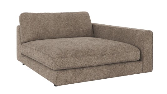 Rowico Home Duncan 1,5 seters sjeselong H Mørk beige Anna 6 129 x 150 x 78 cm Beige