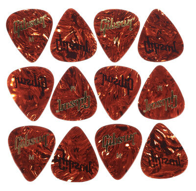 Gibson Tortoise Picks Medium 12pc Gibson Tortoise Picks Medium 12pc