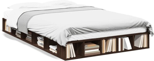 Sengeramme brun eik 140x190 cm konstruert tre 8721102621482