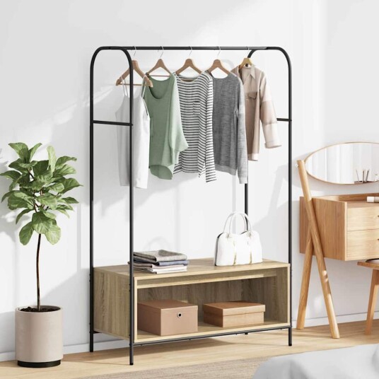 Klesstang med hyller Sonoma eik 100x44x160 cm Klesstang med hyller Sonoma eik 100x44x160 cm