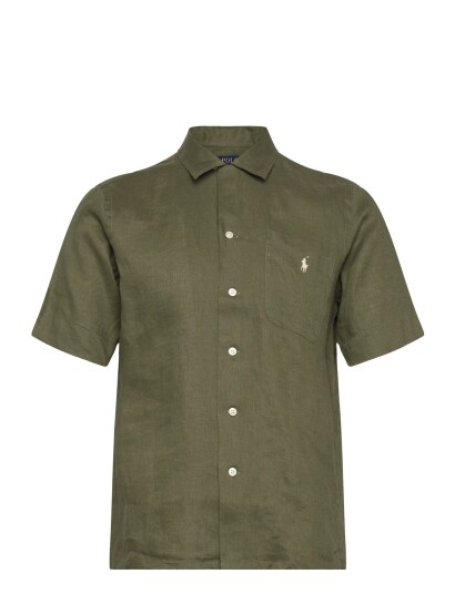 Polo Ralph Lauren Classic Fit Linen Camp Shirt Khaki green XXL