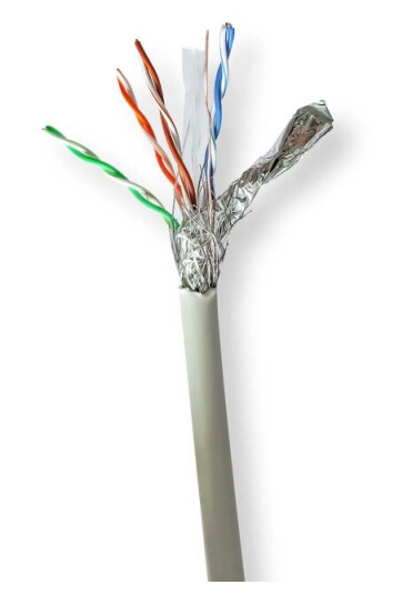 Nedis CAT6 Nettverkskabel 305m S/FTP Strandet Grå LSZH Innendørs Nedis CAT6 Nettverkskabel 305m S/FTP Strandet Grå LSZH Innendørs