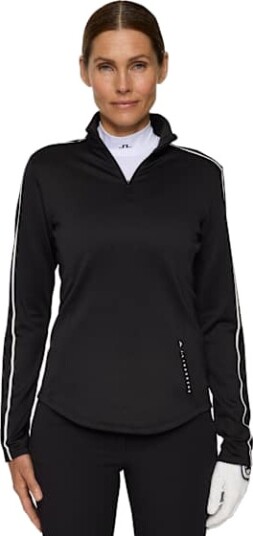 J.Lindeberg Nefe Quarter Zip Mid Layer Dame Black XL