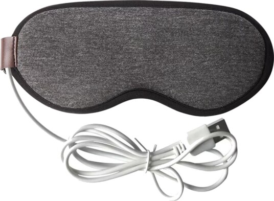 Øyemaske med varme og USB-tilkobling