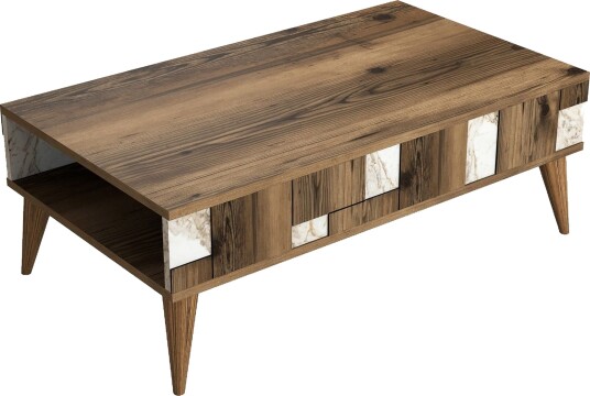 Alsacia Sofabord 105 cm - Mørkebrun/Hvit