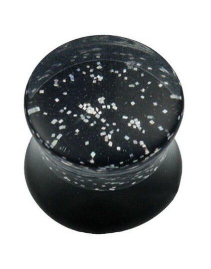 Two Sides Black/Clear Piercing Plugg