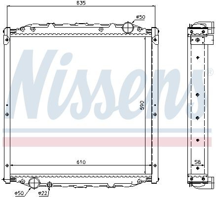 Radiator NISSENS 62877A