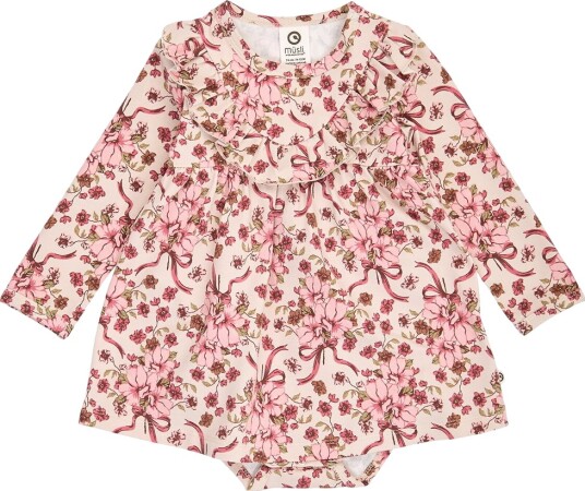 Müsli Kjolebody I/e Bukett Frill Oak/Blush/Baroque Rose Müsli 62 Kjole Beige Brun Hvit Rosa