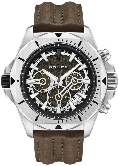 Police Herreklokke PEWGF0054501 Electrical Sort/Lær Ø46 mm