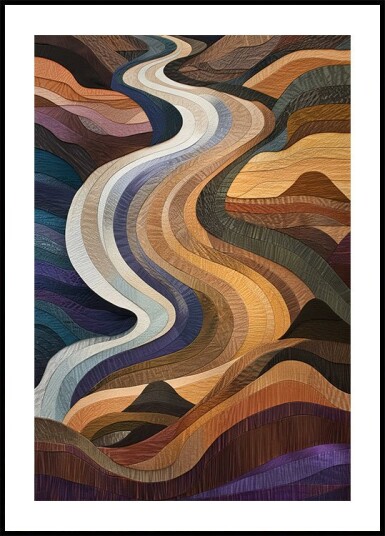 Flowing Abstract Fabric Design Plakat Plakat / 21x30cm Flowing Abstract Fabric Design Plakat Plakat / 21x30cm