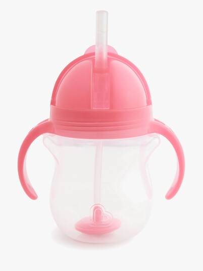Munchkin Tip & Sip Sugerørkopp Pink