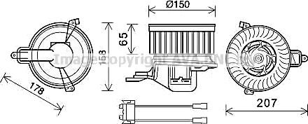 Viftemotor kupévifte AVA Clever Choice CN8511